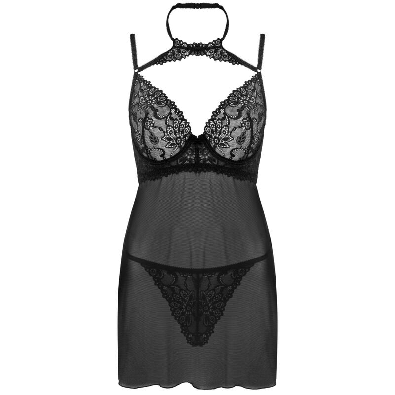 LIVCO CORSETTI FASHION - BINELLA SET BABYDOLL + THONG BLACK 3 LIVCO CORSETTI FASHION - BINELLA SET BABYDOLL + THONG BLACK - obrazek 3