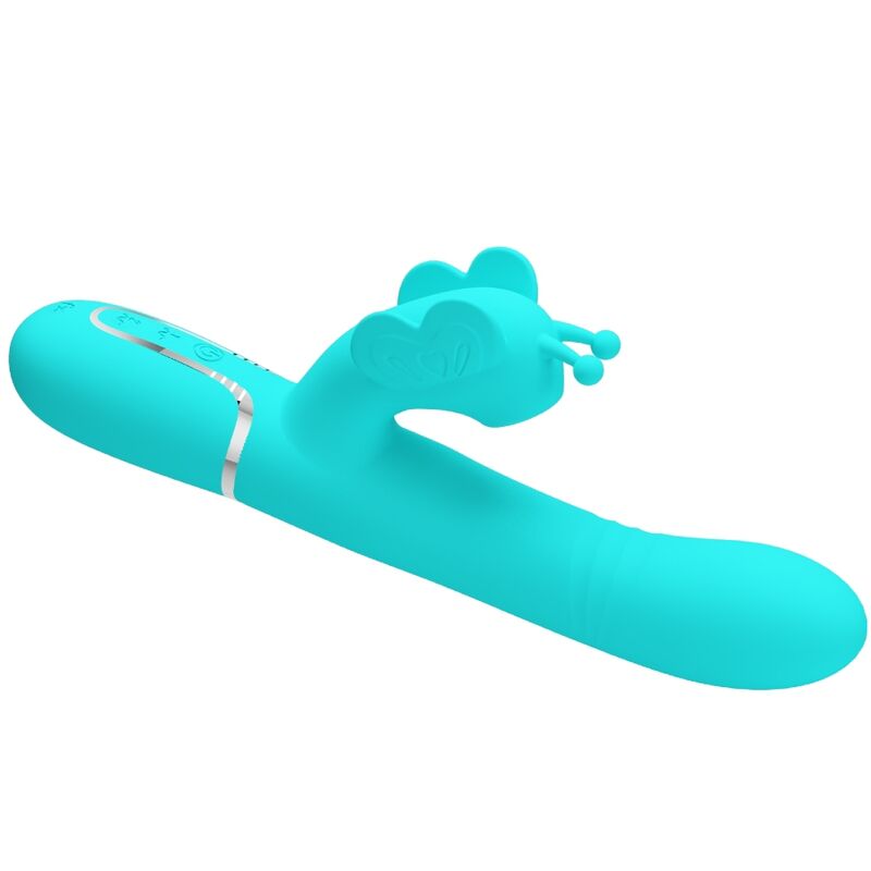 PRETTY LOVE - MULTIFUNCTION RABBIT VIBRATOR 4 IN 1 BUTTERFLY AQUA GREEN 5 PRETTY LOVE - MULTIFUNCTION RABBIT VIBRATOR 4 IN 1 BUTTERFLY AQUA GREEN - obrazek 5