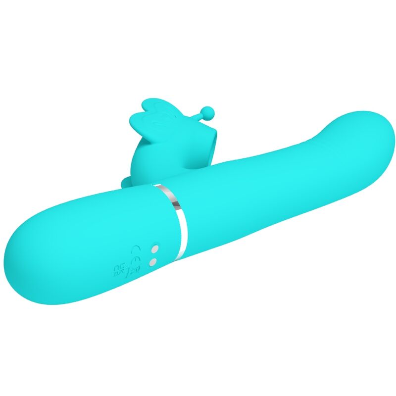 PRETTY LOVE - MULTIFUNCTION RABBIT VIBRATOR 4 IN 1 BUTTERFLY AQUA GREEN 4 PRETTY LOVE - MULTIFUNCTION RABBIT VIBRATOR 4 IN 1 BUTTERFLY AQUA GREEN - obrazek 4