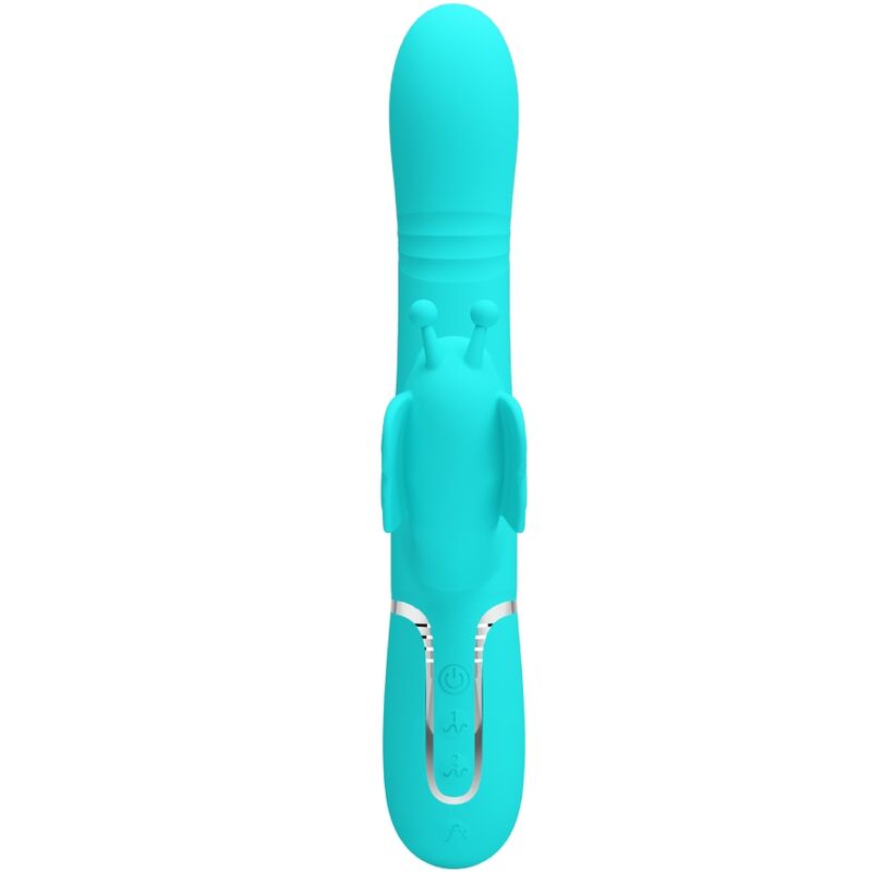 PRETTY LOVE - MULTIFUNCTION RABBIT VIBRATOR 4 IN 1 BUTTERFLY AQUA GREEN 2 PRETTY LOVE - MULTIFUNCTION RABBIT VIBRATOR 4 IN 1 BUTTERFLY AQUA GREEN - obrazek 2