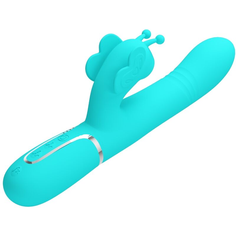 PRETTY LOVE - MULTIFUNCTION RABBIT VIBRATOR 4 IN 1 BUTTERFLY AQUA GREEN 3 PRETTY LOVE - MULTIFUNCTION RABBIT VIBRATOR 4 IN 1 BUTTERFLY AQUA GREEN - obrazek 3