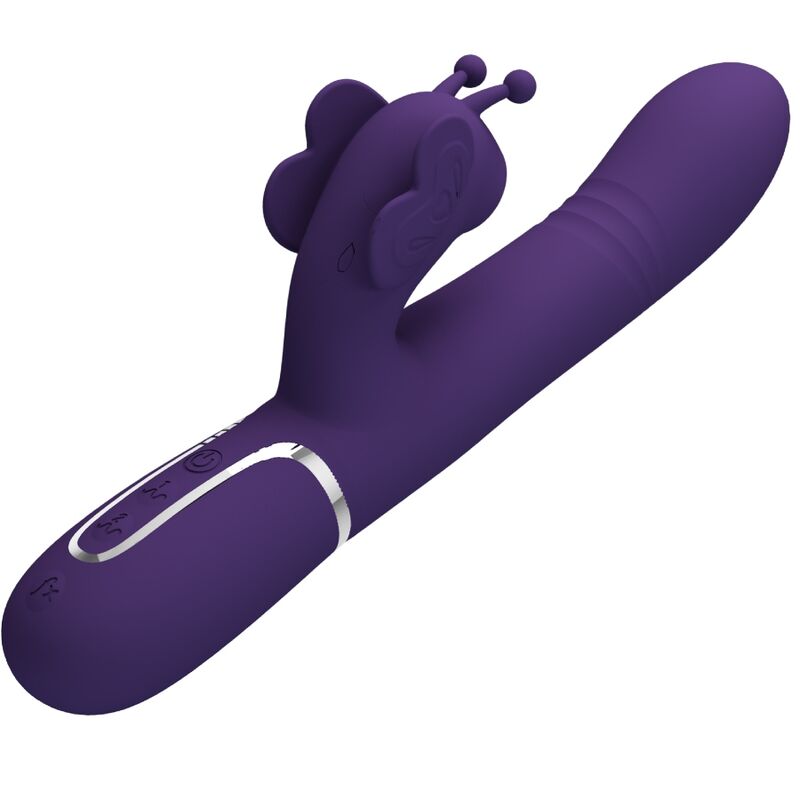 PRETTY LOVE - MULTIFUNCTION RABBIT VIBRATOR 4 IN 1 BUTTERFLY PURPLE 3 PRETTY LOVE - MULTIFUNCTION RABBIT VIBRATOR 4 IN 1 BUTTERFLY PURPLE - obrazek 3