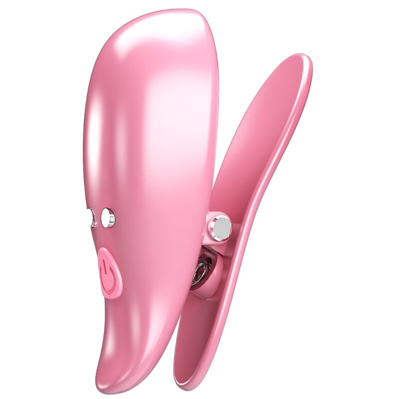 PRETTY LOVE - LEAF VIBRATING NIPPLE CLAMPS PINK 2 PRETTY LOVE - LEAF VIBRATING NIPPLE CLAMPS PINK - obrazek 2