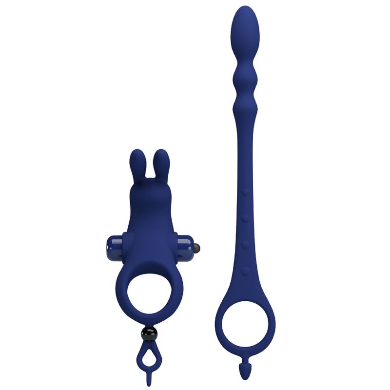 PRETTY LOVE - AYAD RABBIT VIBRATOR RING WITH PLUG BLUE 4 PRETTY LOVE - AYAD RABBIT VIBRATOR RING WITH PLUG BLUE - obrazek 4
