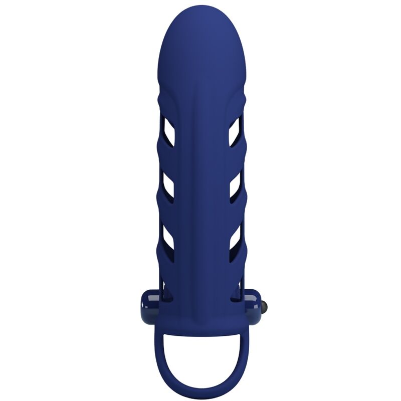 PRETTY LOVE - ALTAF VIBRATOR RING WITH SILICONE SHEATH BLUE 5 PRETTY LOVE - ALTAF VIBRATOR RING WITH SILICONE SHEATH BLUE - obrazek 5
