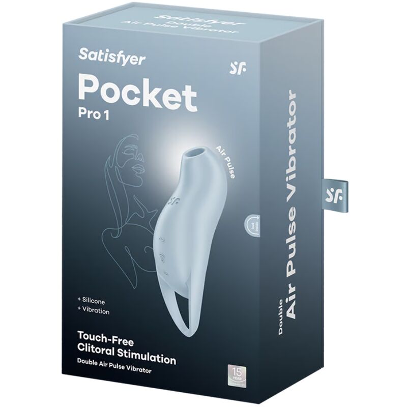 SATISFYER - POCKET PRO 1 CLITORIS STIMULATOR LIGHT BLUE 5 SATISFYER - POCKET PRO 1 CLITORIS STIMULATOR LIGHT BLUE - obrazek 5