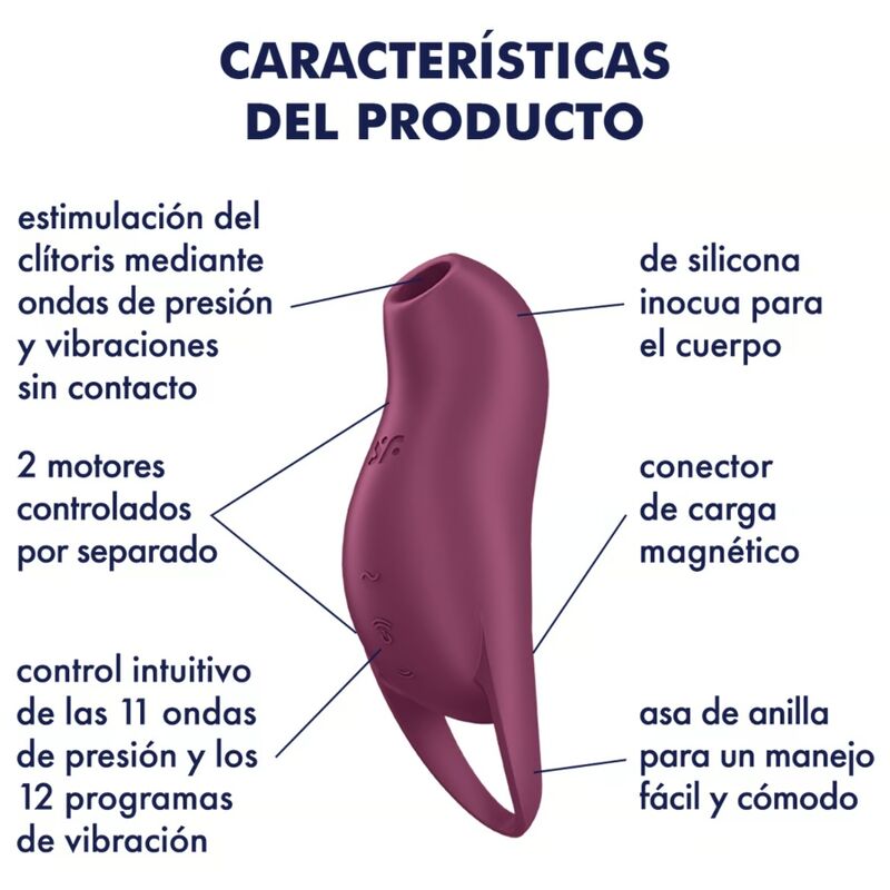 SATISFYER - POCKET PRO 1 CLITORIS STIMULATOR GARNET 4 SATISFYER - POCKET PRO 1 CLITORIS STIMULATOR GARNET - obrazek 4