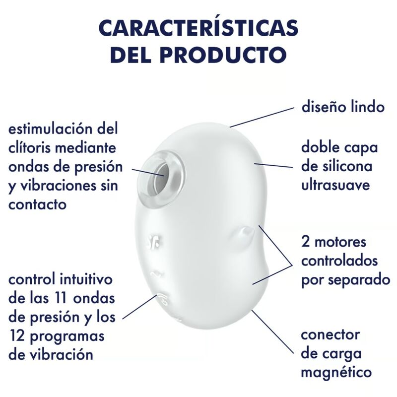 SATISFYER - CUTIE GHOST LAY-ON VIBRATOR WHITE 4 SATISFYER - CUTIE GHOST LAY-ON VIBRATOR WHITE - obrazek 4