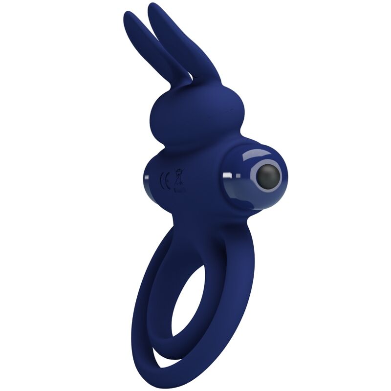 PRETTY LOVE - DAREY DOUBLE VIBRATING RING RABBIT BLUE 2 PRETTY LOVE - DAREY DOUBLE VIBRATING RING RABBIT BLUE - obrazek 2