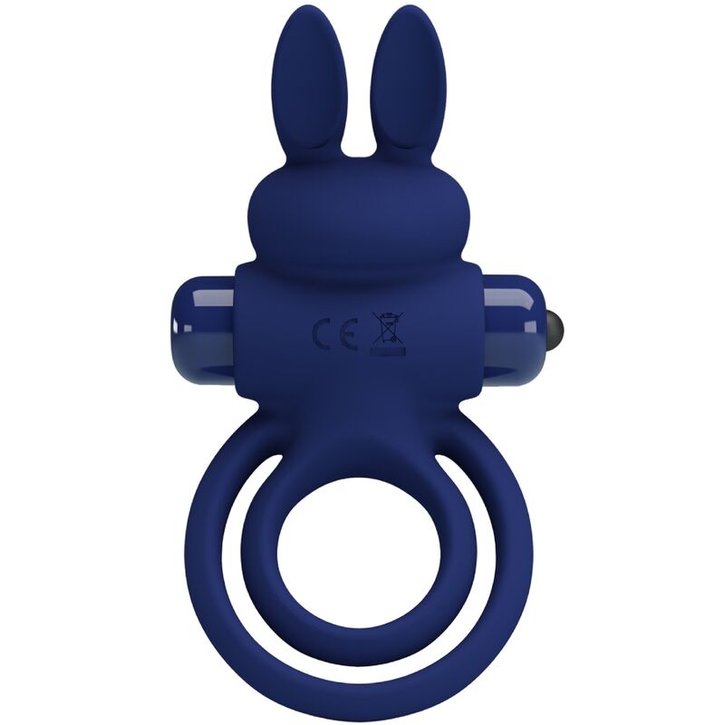 PRETTY LOVE - DAREY DOUBLE VIBRATING RING RABBIT BLUE 3 PRETTY LOVE - DAREY DOUBLE VIBRATING RING RABBIT BLUE - obrazek 3