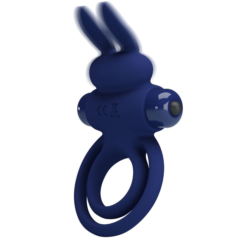 PRETTY LOVE - DAREY DOUBLE VIBRATING RING RABBIT BLUE 5 PRETTY LOVE - DAREY DOUBLE VIBRATING RING RABBIT BLUE - obrazek 5