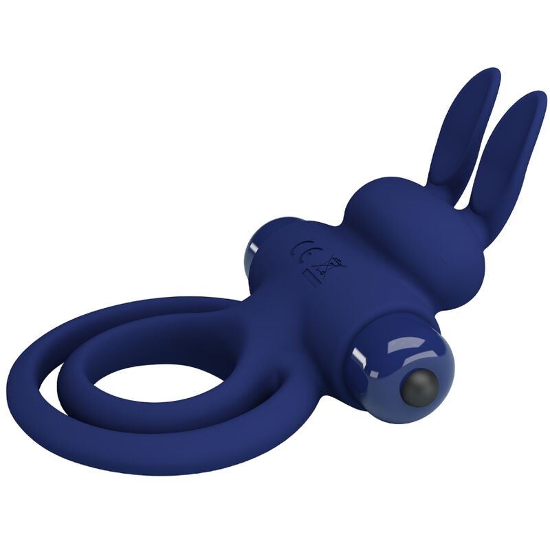 PRETTY LOVE - DAREY DOUBLE VIBRATING RING RABBIT BLUE 4 PRETTY LOVE - DAREY DOUBLE VIBRATING RING RABBIT BLUE - obrazek 4