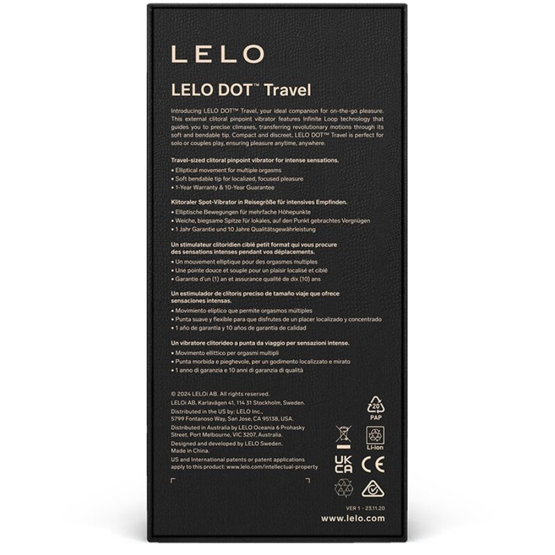 LELO - DOT TRAVEL CLITORIS STIMULATOR PURPLE 3 LELO - DOT TRAVEL CLITORIS STIMULATOR PURPLE - obrazek 3