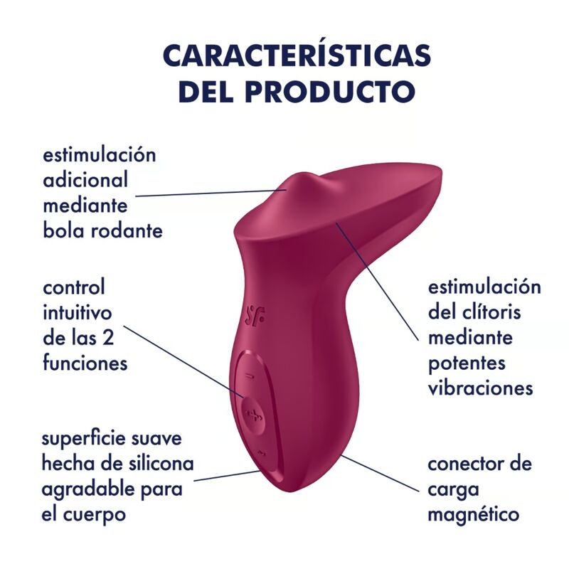 SATISFYER - EXCITERRR LAY-ON CLITORIS BERRY VIBRATOR 4 SATISFYER - EXCITERRR LAY-ON CLITORIS BERRY VIBRATOR - obrazek 4