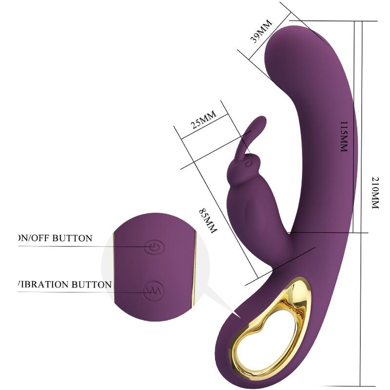 PRETTY LOVE - LIAM RABBIT VIBRATOR G SPOT STIMULATOR PURPLE 3 PRETTY LOVE - LIAM RABBIT VIBRATOR G SPOT STIMULATOR PURPLE - obrazek 3