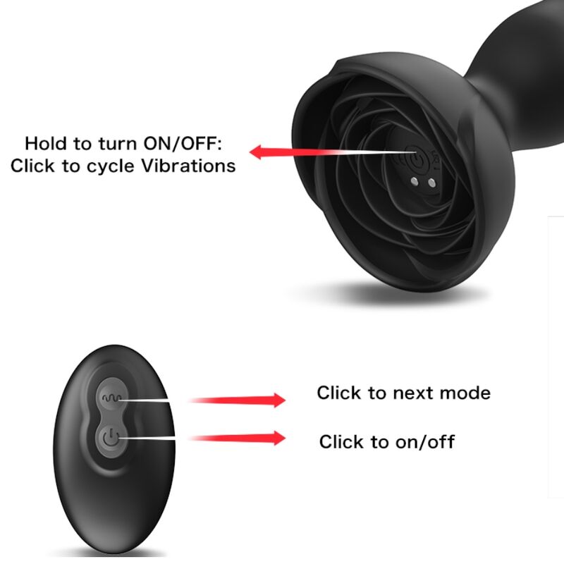 ARMONY - EXTREME A BLOOM ROSE VIBRATOR ANAL PLUG REMOTE CONTROL BLACK 2 ARMONY - EXTREME A BLOOM ROSE VIBRATOR ANAL PLUG REMOTE CONTROL BLACK - obrazek 2