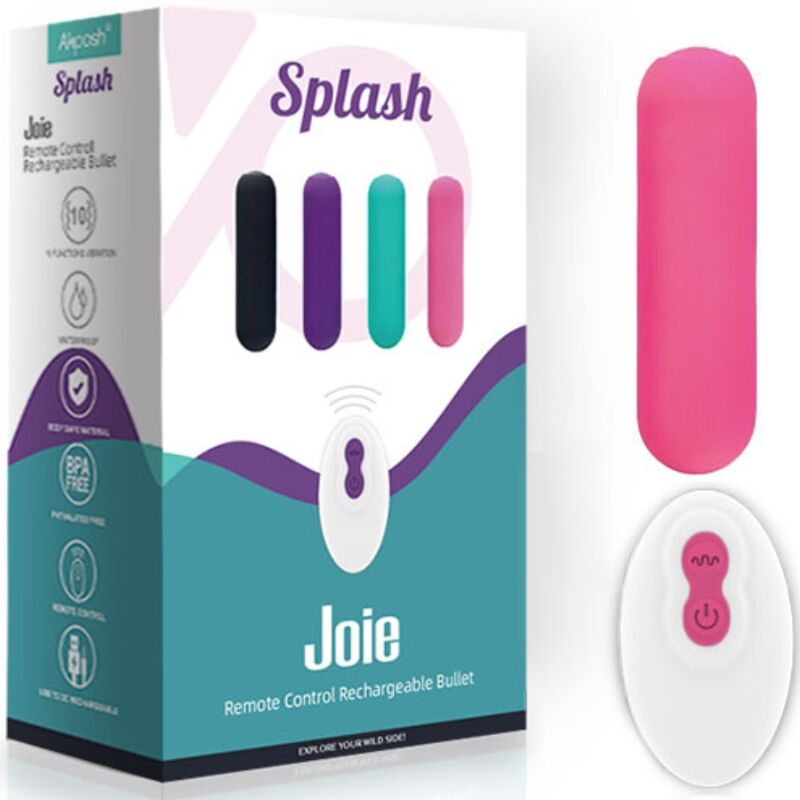 ARMONY - SPLASH JOIE VIBRATOR BULLET SILICONE REMOTE CONTROL 10 VIBRATIONS 75 X 19 CM PINK 5 ARMONY - SPLASH JOIE VIBRATOR BULLET SILICONE REMOTE CONTROL 10 VIBRATIONS 75 X 19 CM PINK - obrazek 5
