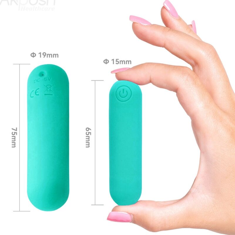 ARMONY - SPLASH HAHA VIBRATOR BULLET SILICONE 10 VIBRATIONS 75 X 19 CM GREEN 4 ARMONY - SPLASH HAHA VIBRATOR BULLET SILICONE 10 VIBRATIONS 75 X 19 CM GREEN - obrazek 4