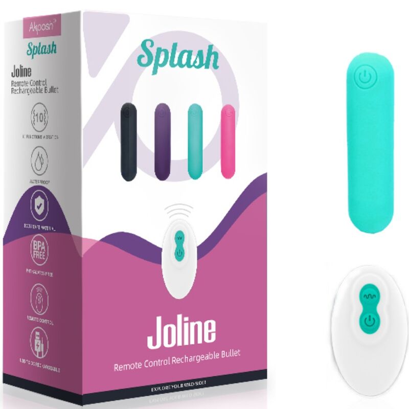 ARMONY - SPLASH JOLINE VIBRATOR BULLET SILICONE REMOTE CONTROL 10 VIBRATIONS 65 X 15 CM GREEN 5 ARMONY - SPLASH JOLINE VIBRATOR BULLET SILICONE REMOTE CONTROL 10 VIBRATIONS 65 X 15 CM GREEN - obrazek 5