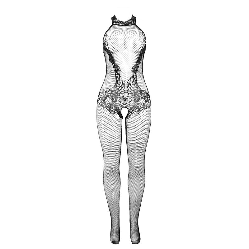 SUBBLIME - 951801 FISHNET AND LACE CROTCHLESS BODYSTOCKING WITH HIGH NECK BLACK ONE SIZE 5 SUBBLIME - 951801 FISHNET AND LACE CROTCHLESS BODYSTOCKING WITH HIGH NECK BLACK ONE SIZE - obrazek 5