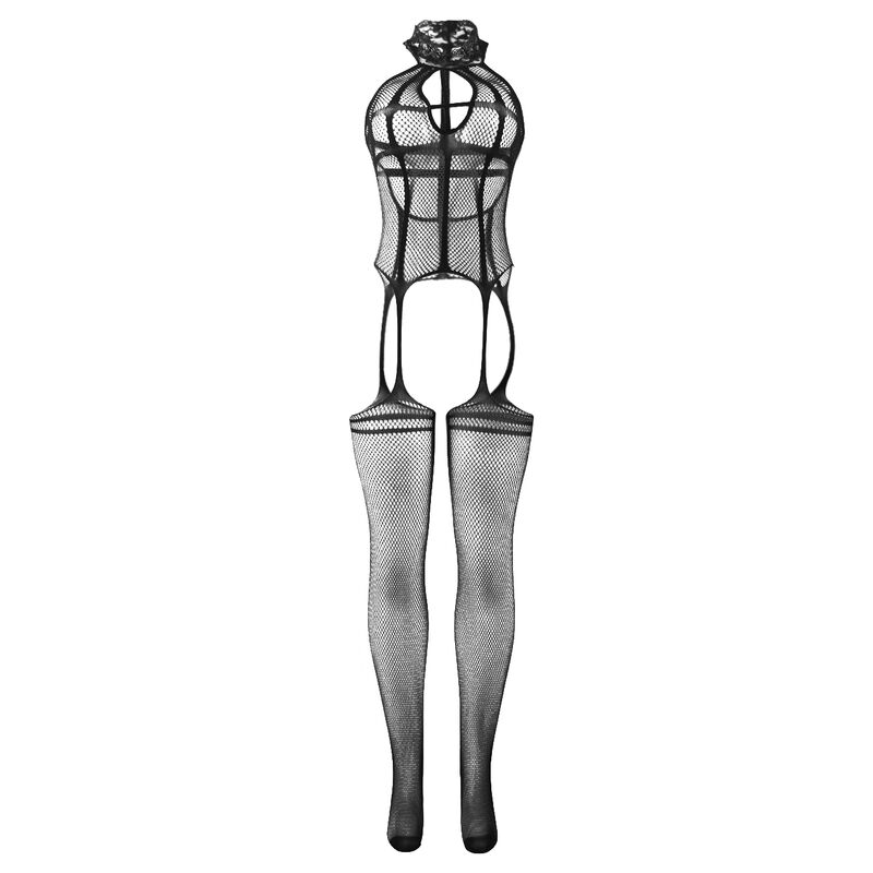 SUBBLIME - 951986 FISHNET CROTCHLESS BODYSTOCKING WITH PRINTS ON THE NECK BLACK ONE SIZE 4 SUBBLIME - 951986 FISHNET CROTCHLESS BODYSTOCKING WITH PRINTS ON THE NECK BLACK ONE SIZE - obrazek 4