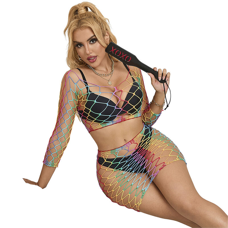 SUBBLIME - 952440 2-PIECE FISHNET SET LONG SLEEVE RAINBOW ONE SIZE 4 SUBBLIME - 952440 2-PIECE FISHNET SET LONG SLEEVE RAINBOW ONE SIZE - obrazek 4
