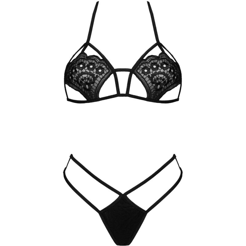 LIVCO CORSETTI FASHION - JIMENA LC 20216 BRA + THONG BLACK ONE SIZE 3 LIVCO CORSETTI FASHION - JIMENA LC 20216 BRA + THONG BLACK ONE SIZE - obrazek 3