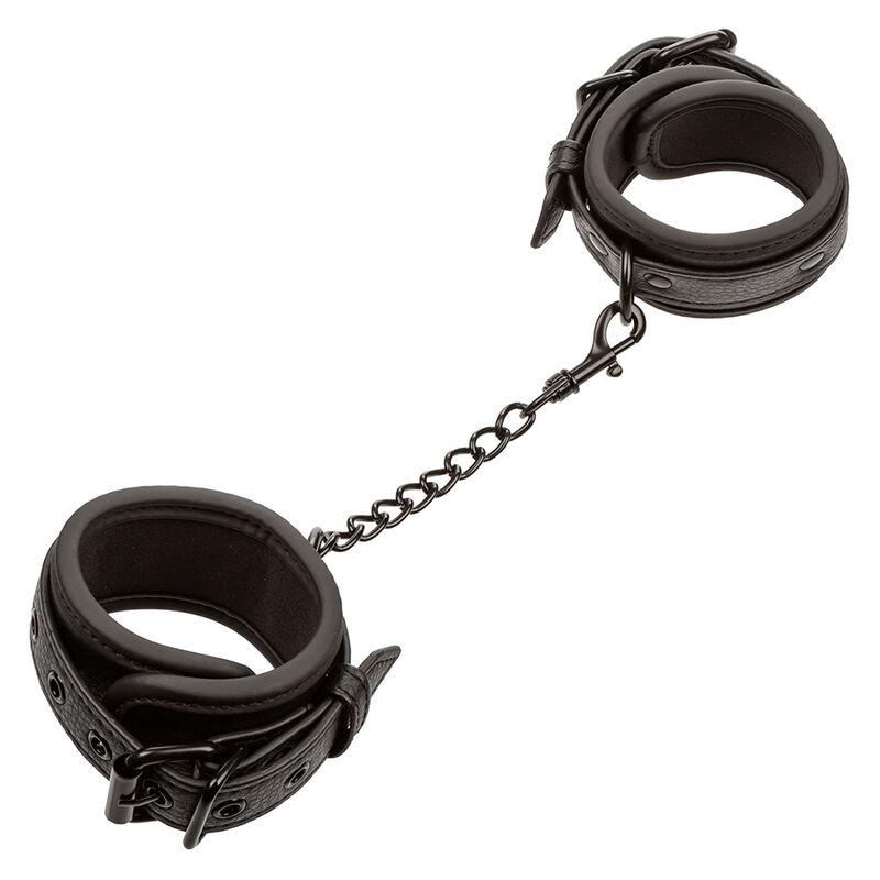 CALEXOTICS - NOCTURNAL LEATHER WRIST CUFFS ADJUSTABLE BLACK 2 CALEXOTICS - NOCTURNAL LEATHER WRIST CUFFS ADJUSTABLE BLACK - obrazek 2