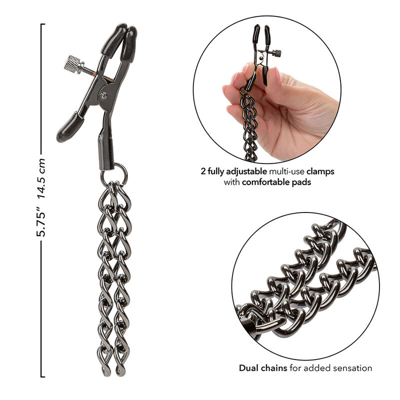 CALEXOTICS - EUPHORIA CHAIN NIPPLE CLAMPS 14.5 CM 5 CALEXOTICS - EUPHORIA CHAIN NIPPLE CLAMPS 14.5 CM - obrazek 5