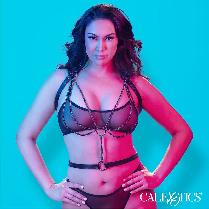 CALEXOTICS - EUPHORIA MULTICHAIN HALTER HARNESS PREMIUM PLUS SIZE 4 CALEXOTICS - EUPHORIA MULTICHAIN HALTER HARNESS PREMIUM PLUS SIZE - obrazek 4