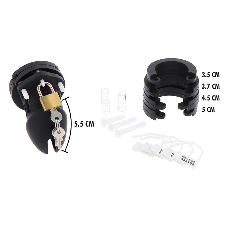 HIDDEN DESIRE - EXTREME CHASTITY COCK CAGE SILICONE SIZE S BLACK 3 HIDDEN DESIRE - EXTREME CHASTITY COCK CAGE SILICONE SIZE S BLACK - obrazek 3