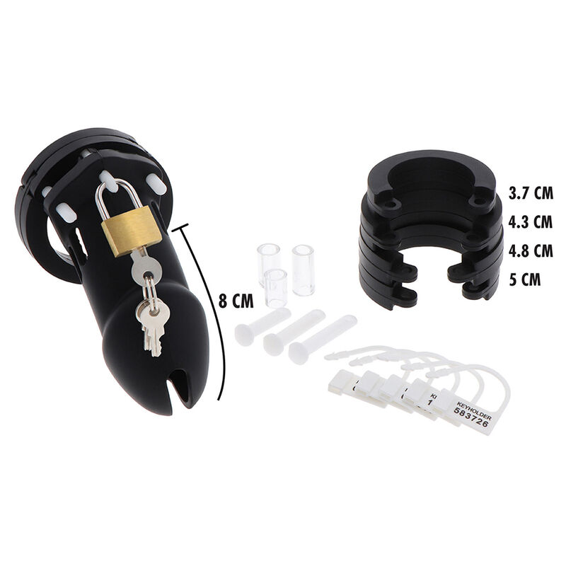 HIDDEN DESIRE - EXTREME CHASTITY COCK CAGE SILICONE SIZE L BLACK 3 HIDDEN DESIRE - EXTREME CHASTITY COCK CAGE SILICONE SIZE L BLACK - obrazek 3