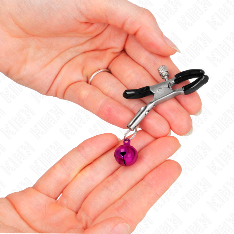 KINK - PURPLE SINGLE BELL NIPPLE CLAMP 6 CM 3 KINK - PURPLE SINGLE BELL NIPPLE CLAMP 6 CM - obrazek 3