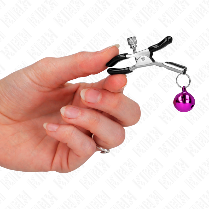 KINK - PURPLE SINGLE BELL NIPPLE CLAMP 6 CM 4 KINK - PURPLE SINGLE BELL NIPPLE CLAMP 6 CM - obrazek 4