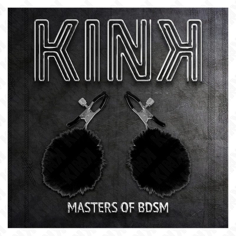 KINK - FAUX FUR BALL NIPPLE CLAMP BLACK 6 CM 5 KINK - FAUX FUR BALL NIPPLE CLAMP BLACK 6 CM - obrazek 5