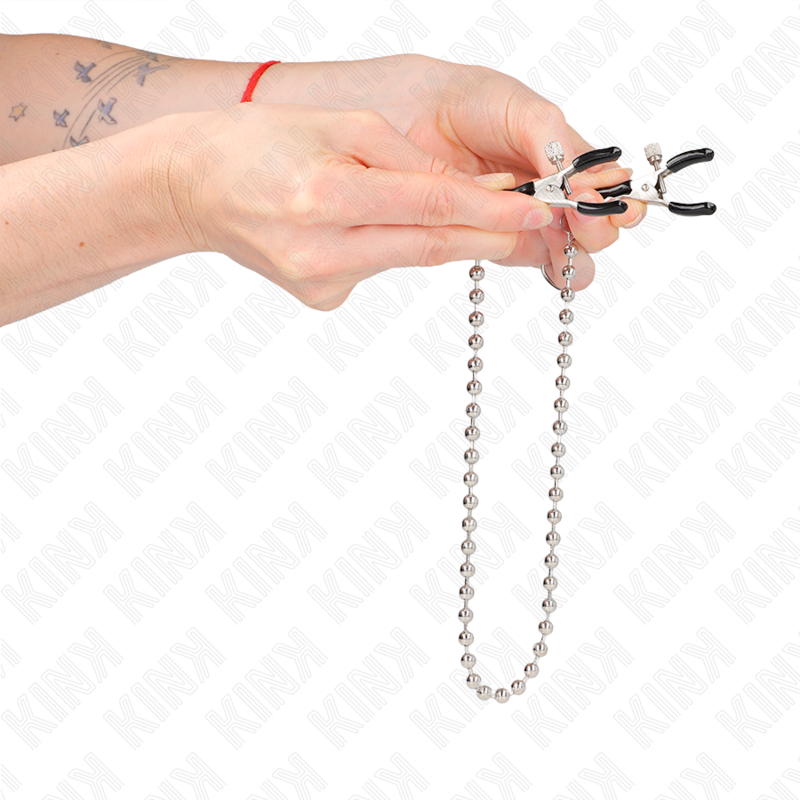 KINK - BEAD CHAIN NIPPLE CLAMPS 30 CM 4 KINK - BEAD CHAIN NIPPLE CLAMPS 30 CM - obrazek 4