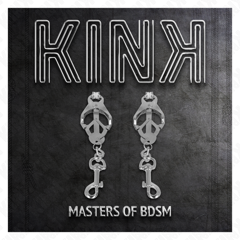 KINK - JAPANESE CLOVER NIPPLE CLAMPS WITH HOOKS SILVER 5 KINK - JAPANESE CLOVER NIPPLE CLAMPS WITH HOOKS SILVER - obrazek 5