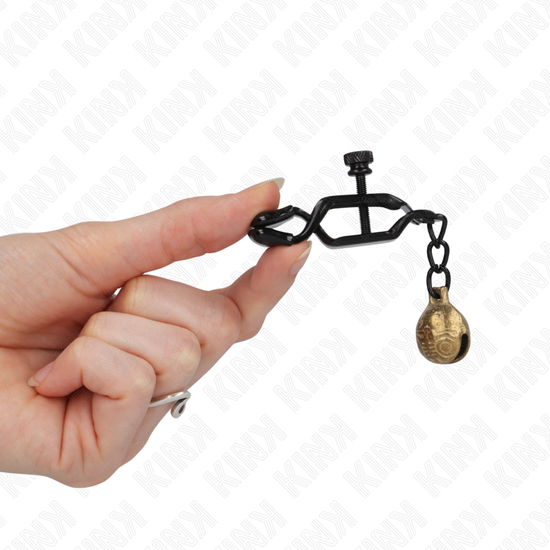 KINK - BELL JAW STYLE NIPPLE CLAMPS BLACK 7 CM 4 KINK - BELL JAW STYLE NIPPLE CLAMPS BLACK 7 CM - obrazek 4
