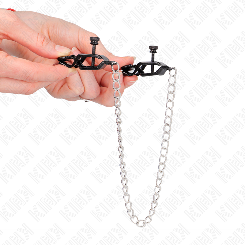 KINK - FLAT CHAIN NIPPLE CLAMPS SILVER 30 CM 4 KINK - FLAT CHAIN NIPPLE CLAMPS SILVER 30 CM - obrazek 4