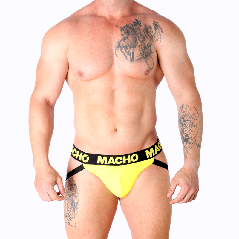MACHO - MX25A JOCK LYCRA YELLOW S 5 MACHO - MX25A JOCK LYCRA YELLOW S - obrazek 5