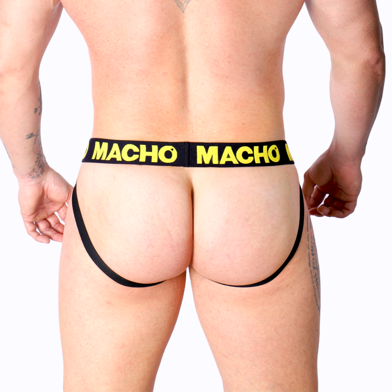 MACHO - MX25A JOCK LYCRA YELLOW S 4 MACHO - MX25A JOCK LYCRA YELLOW S - obrazek 4