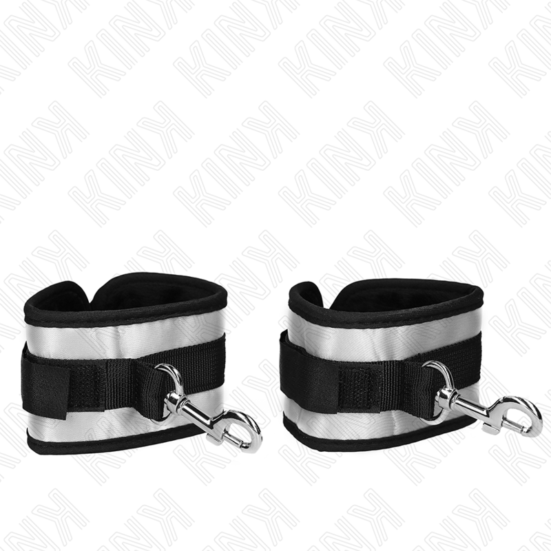 KINK - NEOPRENE WRIST CUFFS GREY 23 X 5 CM 4 KINK - NEOPRENE WRIST CUFFS GREY 23 X 5 CM - obrazek 4