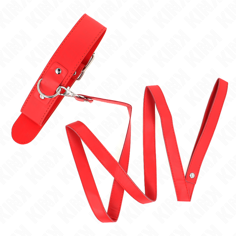 KINK - NECKLACE WITH BELT 116 CM ROJO STRAP ADJUSTABLE 32-50 CM X 8 CM 2 KINK - NECKLACE WITH BELT 116 CM ROJO STRAP ADJUSTABLE 32-50 CM X 8 CM - obrazek 2