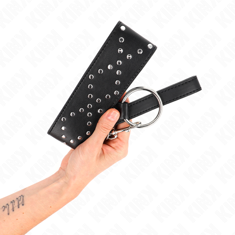 KINK - NECKLACE 65 CM WITH LEASH WITH SILVER STUDS MODEL 3 ADJUSTABLE 36-43 CM X 5 CM 5 KINK - NECKLACE 65 CM WITH LEASH WITH SILVER STUDS MODEL 3 ADJUSTABLE 36-43 CM X 5 CM - obrazek 5