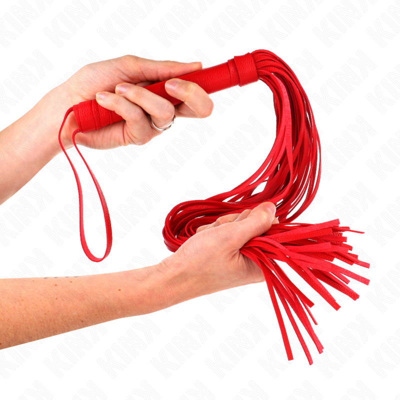 KINK - RED SOFT PVC WHIP 70 CM 4 KINK - RED SOFT PVC WHIP 70 CM - obrazek 4