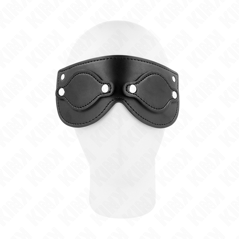 KINK - LEATHERETTE MASK WITH DETACHABLE EYE COVERS 22 x 9 CM 2 KINK - LEATHERETTE MASK WITH DETACHABLE EYE COVERS 22 x 9 CM - obrazek 2