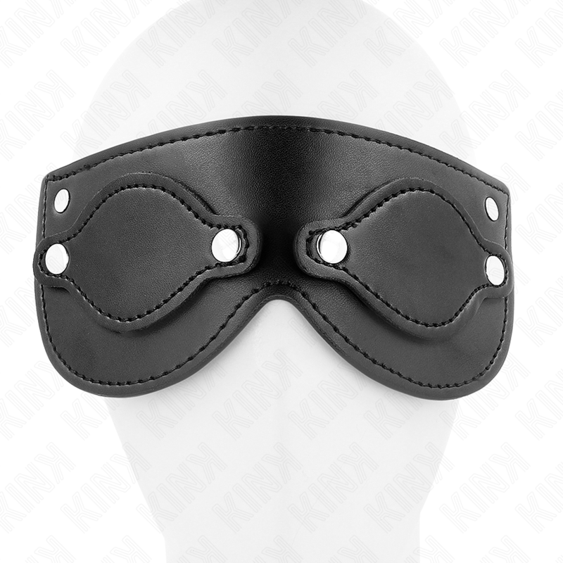 KINK - LEATHERETTE MASK WITH DETACHABLE EYE COVERS 22 x 9 CM 4 KINK - LEATHERETTE MASK WITH DETACHABLE EYE COVERS 22 x 9 CM - obrazek 4