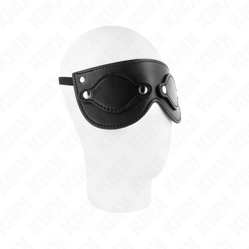KINK - LEATHERETTE MASK WITH DETACHABLE EYE COVERS 22 x 9 CM 3 KINK - LEATHERETTE MASK WITH DETACHABLE EYE COVERS 22 x 9 CM - obrazek 3