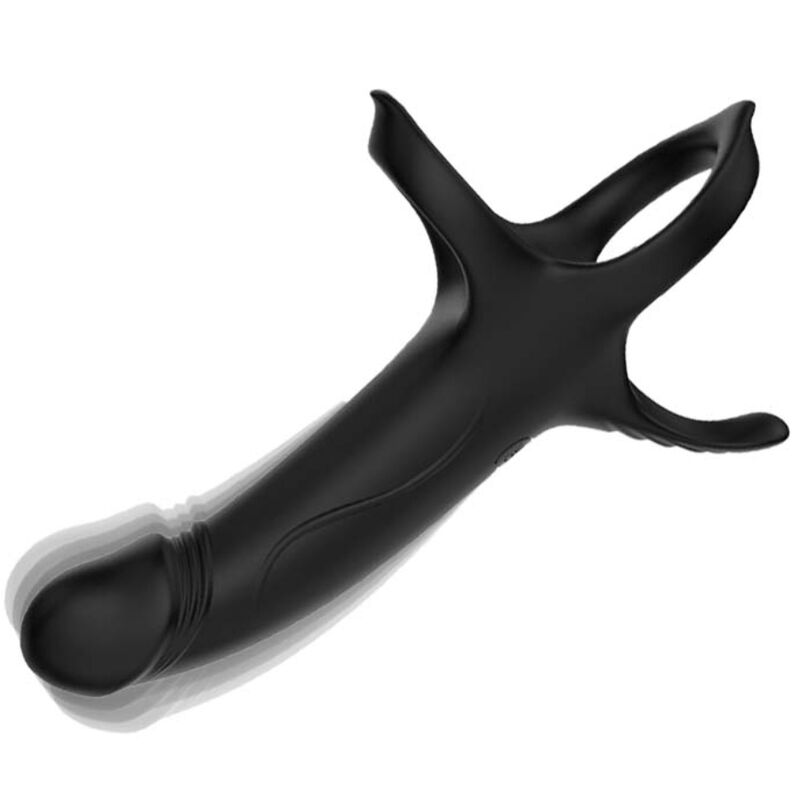 ARMONY - DILDO WITH RING VIBRATOR BLACK 3 ARMONY - DILDO WITH RING VIBRATOR BLACK - obrazek 3