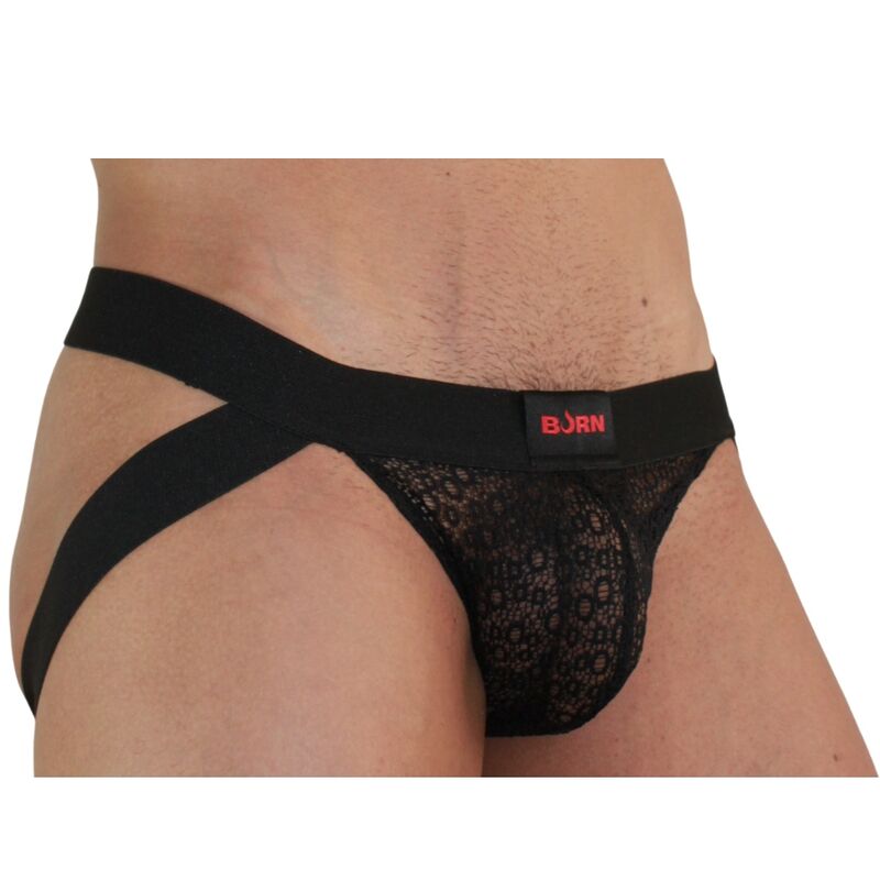 BURN - 005 JOCK LINGERIE BLACK L 2 BURN - 005 JOCK LINGERIE BLACK L - obrazek 2